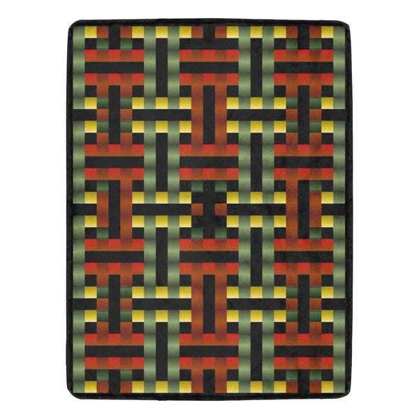 MB - Red/Gold/Green Fleece Blanket 60"x80"