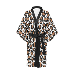 Leopard (White/Gold) Kimono Robe