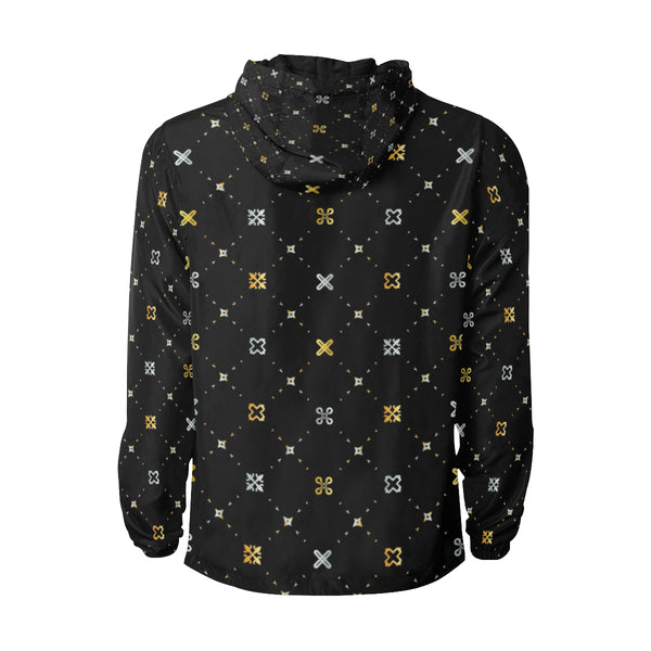 Adinkra Symbol Thick Quilted Jacket