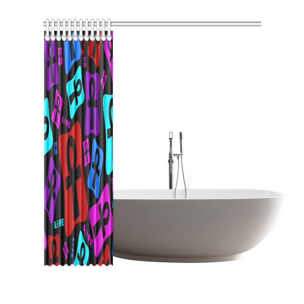 Ankh Life (Multicolor) Shower Curtain (72"x72")