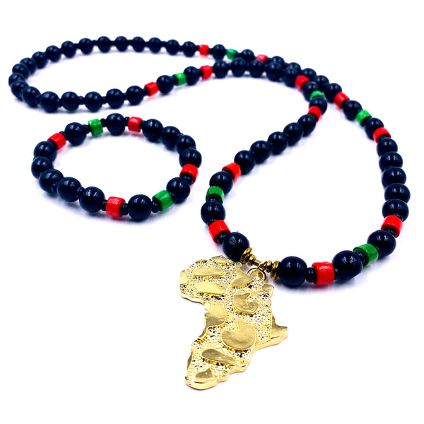 Pan-Africa Necklace and Bracelet Set