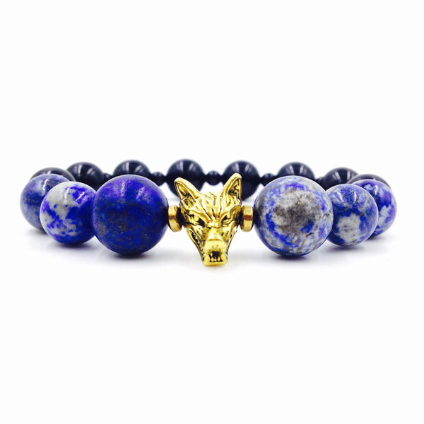 Anpu (Anubis) Bracelet Set {Lapis / Jade}
