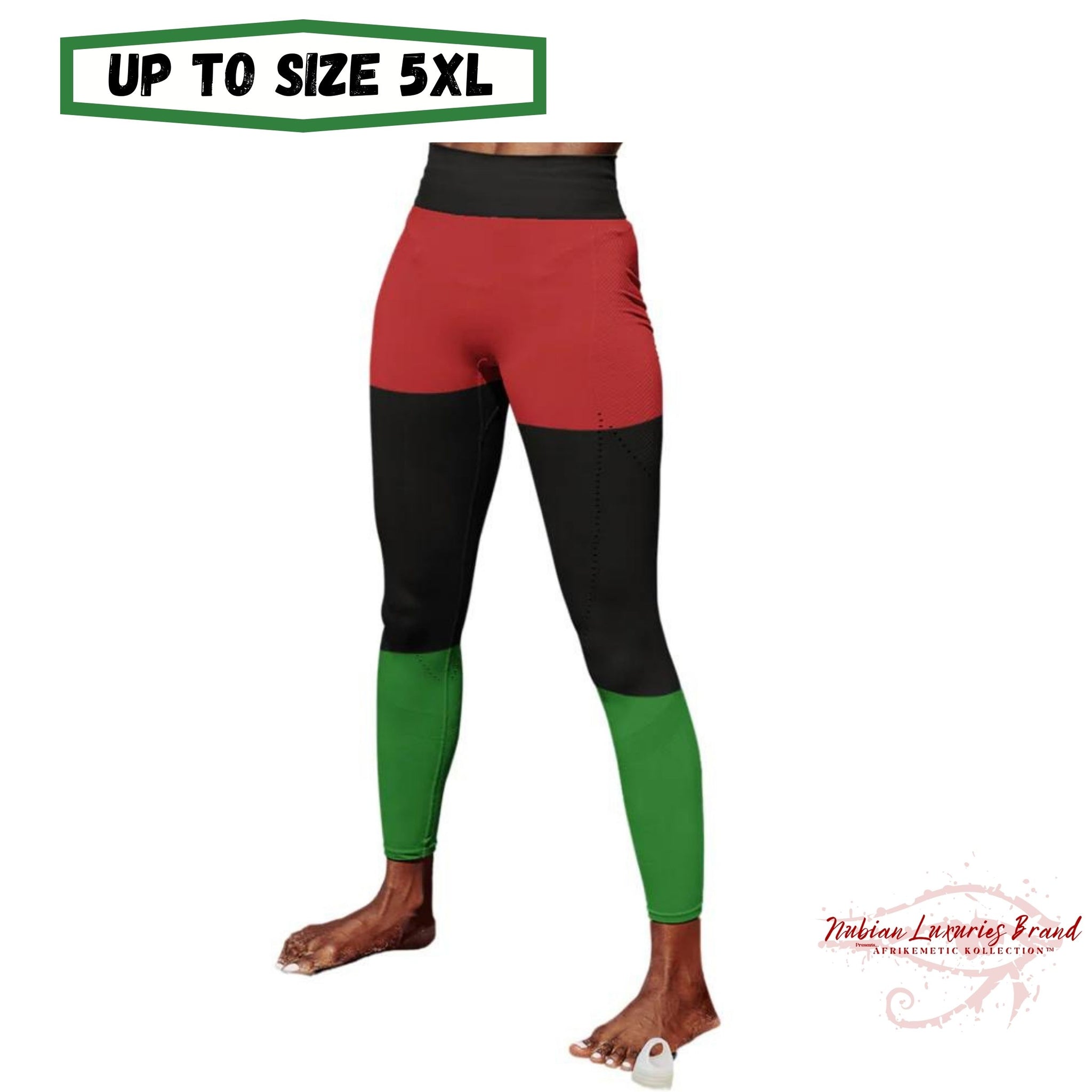 RED BLACK and GREEN Leggings