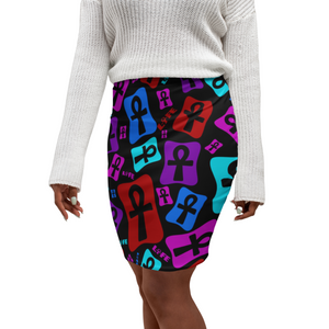 Ankh Life™ (Multi) Pencil Skirt