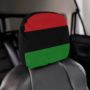 RBG - PAN AFRICAN FLAG Car Headrest Covers (2pcs)