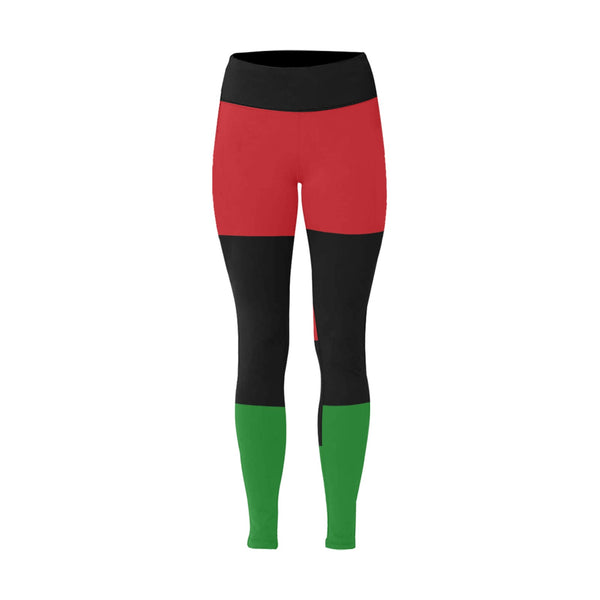 RED BLACK and GREEN Leggings