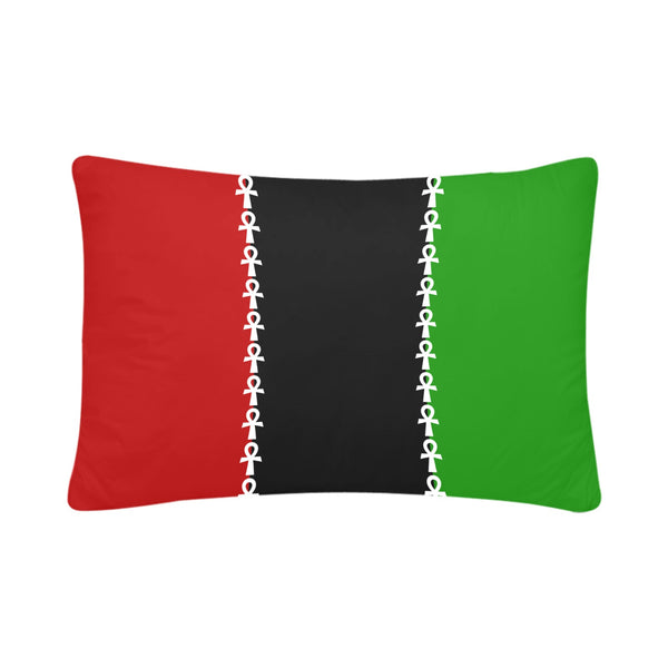 RBG / PAN AFRICAN w/Ankh Pillow Cases (20"x30" - One Side - Set of 2)