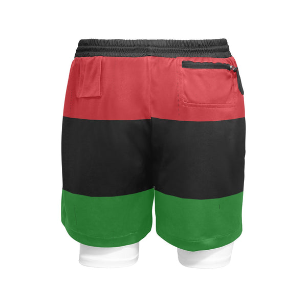 RBG - Pan African Active Shorts w/Compression Liner