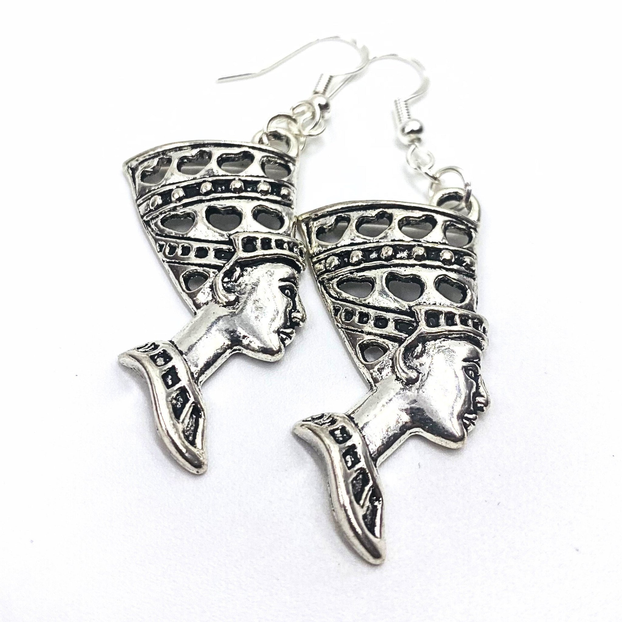 Silver Nefertiti Earrings
