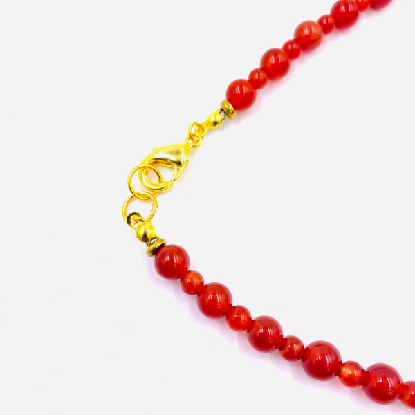 Red Jade & Yellow Tiger Eye Choker/Necklace